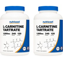 뉴트리코스트 L-카르니틴 타르트레이트 1000mg 240캡슐 [2세트], 1개, 기본
