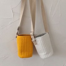차이온 누빔 보틀파우치 물병가방 보틀파우치 크로스 숄더 텀블러파우치, 그레이
