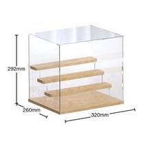UNIQUEHOME 피규어 장식장 우드 계단식 아크릴케이스 피규어 진열장 피규어 정리함 피규어 보관함 쇼케이스 우드 미니카 건담 레고 프라모델
