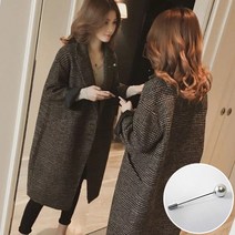 포플러 레이디스 체크 코트 9788