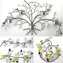 벽걸이촛대 인테리어촛대 캔들홀더 초받침 벽장식소품 집들이 개업식 아로마향초, 나뭇잎 5817 벽걸이촛대