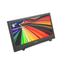 lcd 모니터 8 인치 휴대용 1600x768 LCD 디스플레이 화면 PC 게임용 타입-C HDMI-PS5 XBOX 스위치 라즈베리와 호환 가능, 01 1600x768
