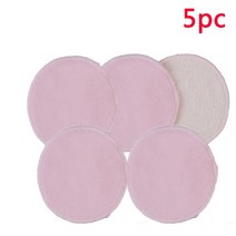 2/5pcs 재사용 가능한 대나무 섬유 메이크업 리무버 패드 빨 라운드 클렌징 얼굴 면화 제거 도구, 07 5pc