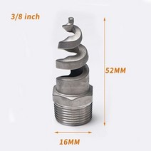 수나사 풀 콘 나선형 제트 노즐 316L 스테인리스강, 8인치 중 3개