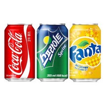스프라이트 코카콜라 환타파인 8개씩 355ml x 24캔 CB, 코카콜라 8캔+스프라이트 8캔+환타 파인 8캔