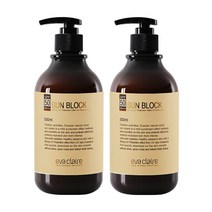 evaclaire 선크림 스포츠 선블럭 골프장 호텔 골프전용 대용량 SPF50+, 2개, 500ml