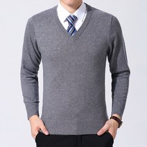 이유까까 남성용 클래식 브이넥 니트