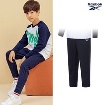 리복키즈 주니어 남아 체육복 밴딩 팬츠 네이비