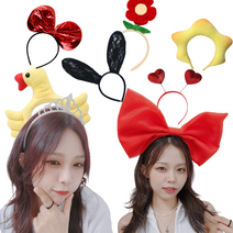 리빙듀오 파티 머리띠 인생네컷 소품 생일 인싸템 놀이동산 학예회 160종, 065.애니멀 머리띠 타이거(087)