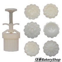 대풍BakeryShop 높이조절 원형월병틀 6p(4.6cm) 월병스템프, 1개, 높이조절 원형월병스템프 6p(4.6cm) 월병틀