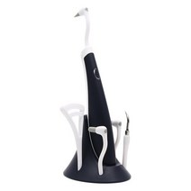 업소용 초음파 세척기 진동 식기 렌즈 산업용 5 in 1 전기 치과 스케일러 범용 치아 클리너 고주파 치아 얼룩 제거제 치과 치아 미백 도구, 씨엔, 검은색