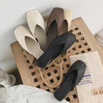 데일리와이 [국내배송상품] 2cm 라탄 블로퍼 여성 뮬 슬리퍼 플랫슈즈 (판매자명 확인 필수)