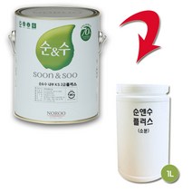 노루페인트 순앤수 플러스 내부용 친환경 수성페인트 1L 무광, 화이트5, 1개