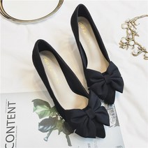 SSFF블랙 힐 여 스틸레토 펌프스 스틸레토 리본 펌프스 미들힐