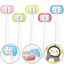[정식 라이센스] 베이비 펭수 3D 음파 키즈 어린이 전동 칫솔모 리필 2EA, 핑크, 2개