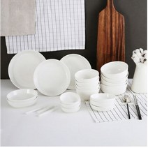 ERATO 크림모노 4인 그릇 홈세트 24p, 8종 x 2세트, 2세트