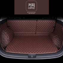 2020 폭스바겐 티구안 올스페이스 전용 풀커버 고급 자수 트렁크매트 차박매트, 커피