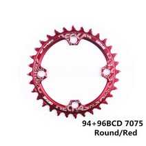 DECKAS-94 + 96 BCD 자전거 체인 휠 32T 34T 36T 38T MTB 체인링 마운틴 크라운 라운드 타원형 M4000 M4050 GX NX X1 크랭크, Eagle Tooth red