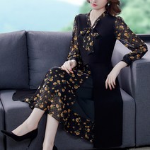 공감인 봄 가을 엄마 원피스 중년 여성 40-50대 동창회옷 모임룩124-41637