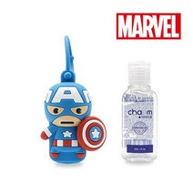 ※마블 휴대용 손소독제+홀더(캡틴아메리카/라벤더향/30ml), 단품