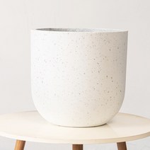 동양난 서양난 승진 화분 시멘트 새로운 라운드 천장부터 바닥까지 내려 오는 창조적 인, 하얀색, 구경 40높이 43cm 【외경】