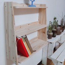 은호공예 원목 삼나무 3단 수납선반 100%수제품 다용도 정리 선반