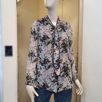 [PAT] 여성 여름 플라워 프린트 타이 블라우스 1H42505 199