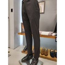 바쏘옴므 차콜 사방스판 슬림핏 추동 바지 캐주얼 슬랙스 WSV4GP71A -3990