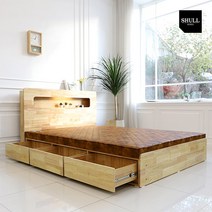 슐 미엘 LED 원목 서랍 수납 온열 황토보료 황토볼 흙침대 SS 슈퍼싱글 SL151