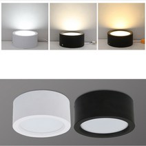 스포트라이트 조명 표면 장착 12W LED 통 7W 9w 램프 초박형 무인 cob led 스포트 라이트 220V 조명기구, 09 12w golden body, 01 WHITE