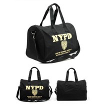 NYPD 타이포 여성 공항패션 캐리어보스턴백 옷가방 천 대용량 1박2일 대형 이불가방 공용