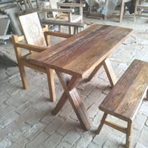 야외 테이블 벤치 고재 스툴 원목 의자 긴의자 빈티지 앤티크 클래식 레트로, 100x26x45cm210