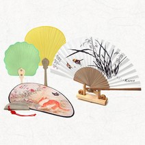 박씨상방 여름용한지부채 전통부채 태극부채 실크부채, 06. 낙엽선 접부채(소)-랜덤