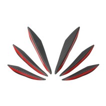 에어 디플렉터 윙렛 블레이드 전면 트림 립 공기역학 윙 스플리터 스포일러 6x, 탄소 섬유, 탄소 섬유