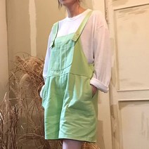 [캣츠원피스] 멜빵바지 점프수트 반바지