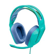 로지텍 G 게이밍 헤드셋 G335 블랙 유선 스테레오 3.5mm 경량 222g 플립 뮤트 마이크 2.1ch PS5 PS4 PC Switch Xbox 스마트폰 대응 G335BK, Mint, 민트