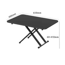 높이조절 스댄딩책상 스탠워크 데스크 접이식 사무실 키높이 리프트 재택근무 수동 standing table, 【5】블랙 1단 65cm