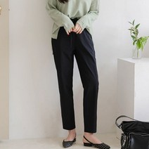 여성용 다재다능 무지스트링 배기팬츠