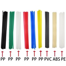 10 개몫 플라스틱 용접봉 20 cm25 cm 길이 pppvcabspe 용접 스틱 플라스틱 용접기를 위한 5x2mm, 길이 20cm, PVC