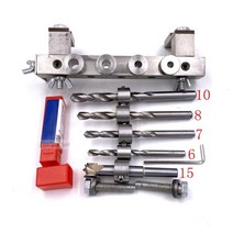 도웰링지그 도웰지그 목심 드릴 doweling jig pocket hole jig 6781015mm 원형 수직 링 가이드 홀 로케이터 펀처 스테인레스 스틸 목공 도구, 씨 1세트