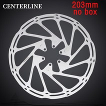 자전거 디스크 브레이크 로터 센터 라인 160mm 180mm 203mm 스테인레스 스틸 유압 브레이크 디스크 로터 마운틴 MTB 도로 자전거, 203mm no box