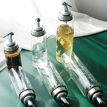 간장병 굴소스병 드레싱 소스통 양념병 소스 올리브 원터치 참기름 기름병 소스병 양념 오일병 유리 유리병 참기름병 병용기, 230ml