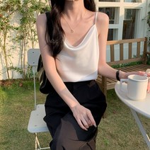 0805 여름 여름 실크 나시 기질 정장 이너 나시옷