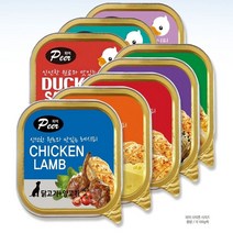 강아지간식 애견토조림 캔 사료 영양 맛있는 습식 피어 사각캔 닭고기, 단일옵션