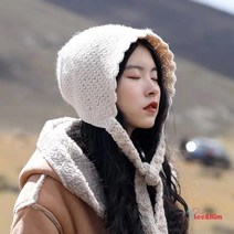 리앤킴 여성 손뜨게 퀴마개 벙거지 모자 GH481