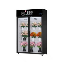 생화 냉장 쇼케이스 업소용 보존 화분 신선 진열장, 단일 도어 검정색 공냉식