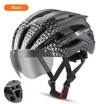 쇼에이 헬멧 풀페이스 시스템 오픈페이스 클래식 agv WEST BIKING-LED 라이트 사이클링 헬멧 남성용 오토, 04 Black