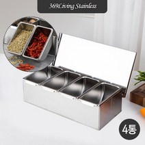 369Living 304 스테인레스 양념통 4구, 1개