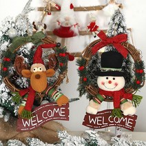 장식품 캐릭터 X-mas 트리꾸미기 벽걸이장식 [DL] 웰컴 얼굴인형, 산타1P