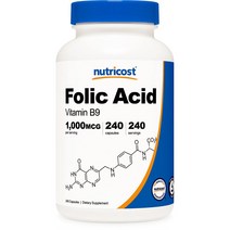 Nutricost 뉴트리코스트 Folic Acid 1000mcg 폴릭 에시드 240정